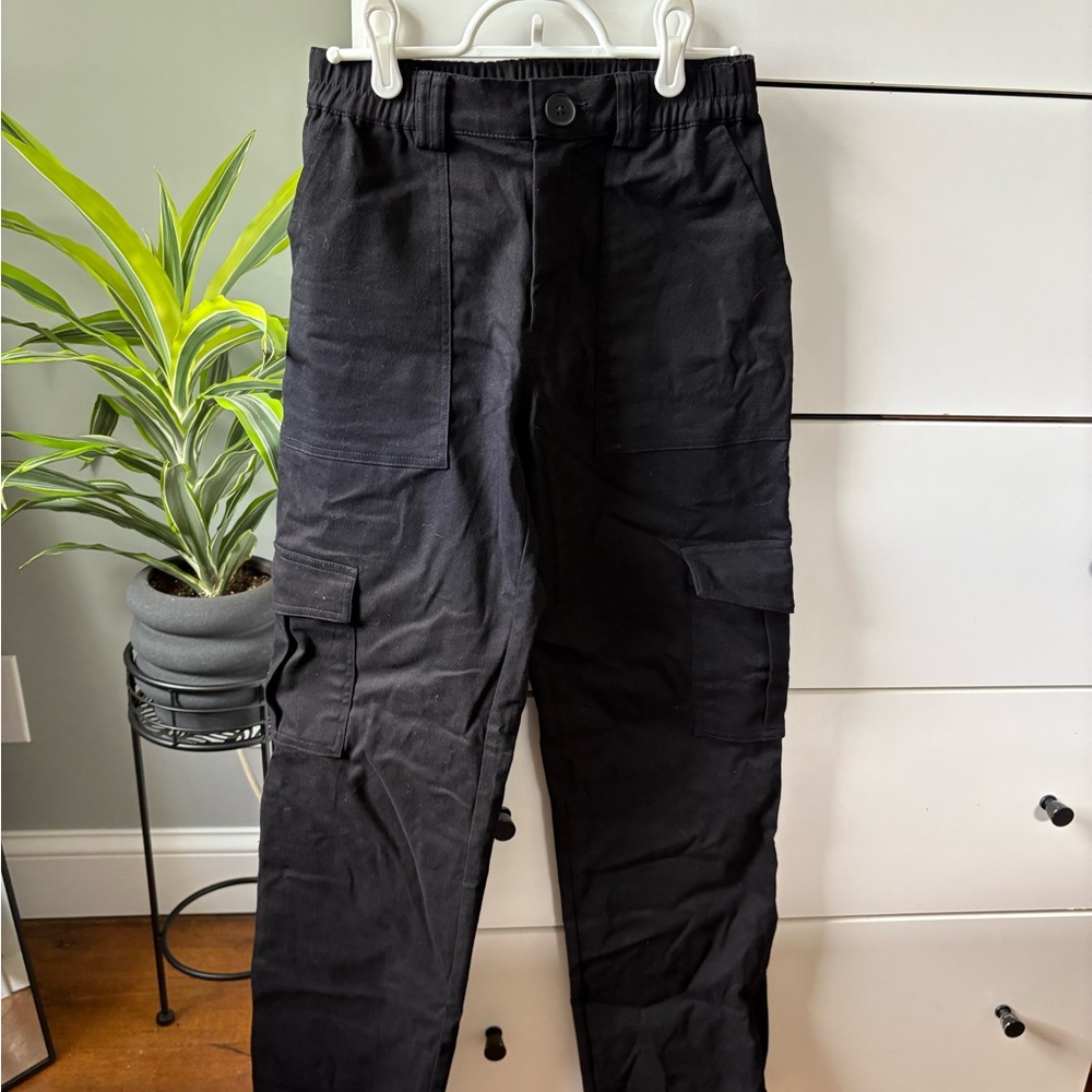 High Waisted Straight Leg Cargo Pants